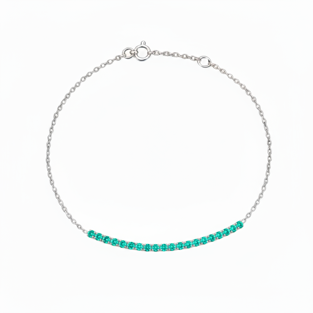 Juno Half Tennis Bracelet – Colombian Green Emerald