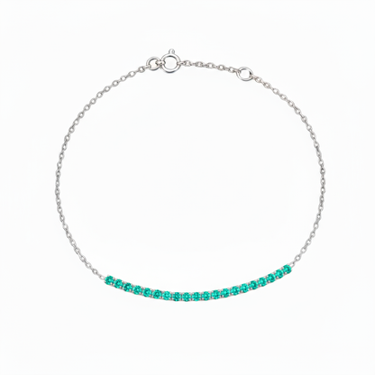 Juno Half Tennis Bracelet – Colombian Green Emerald