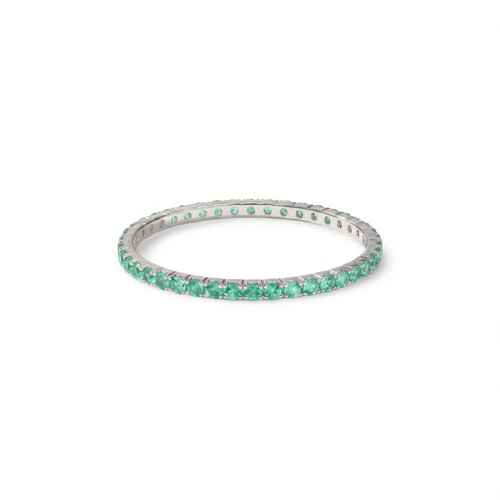 Linea Mini Ring – Colombian Green Emerald