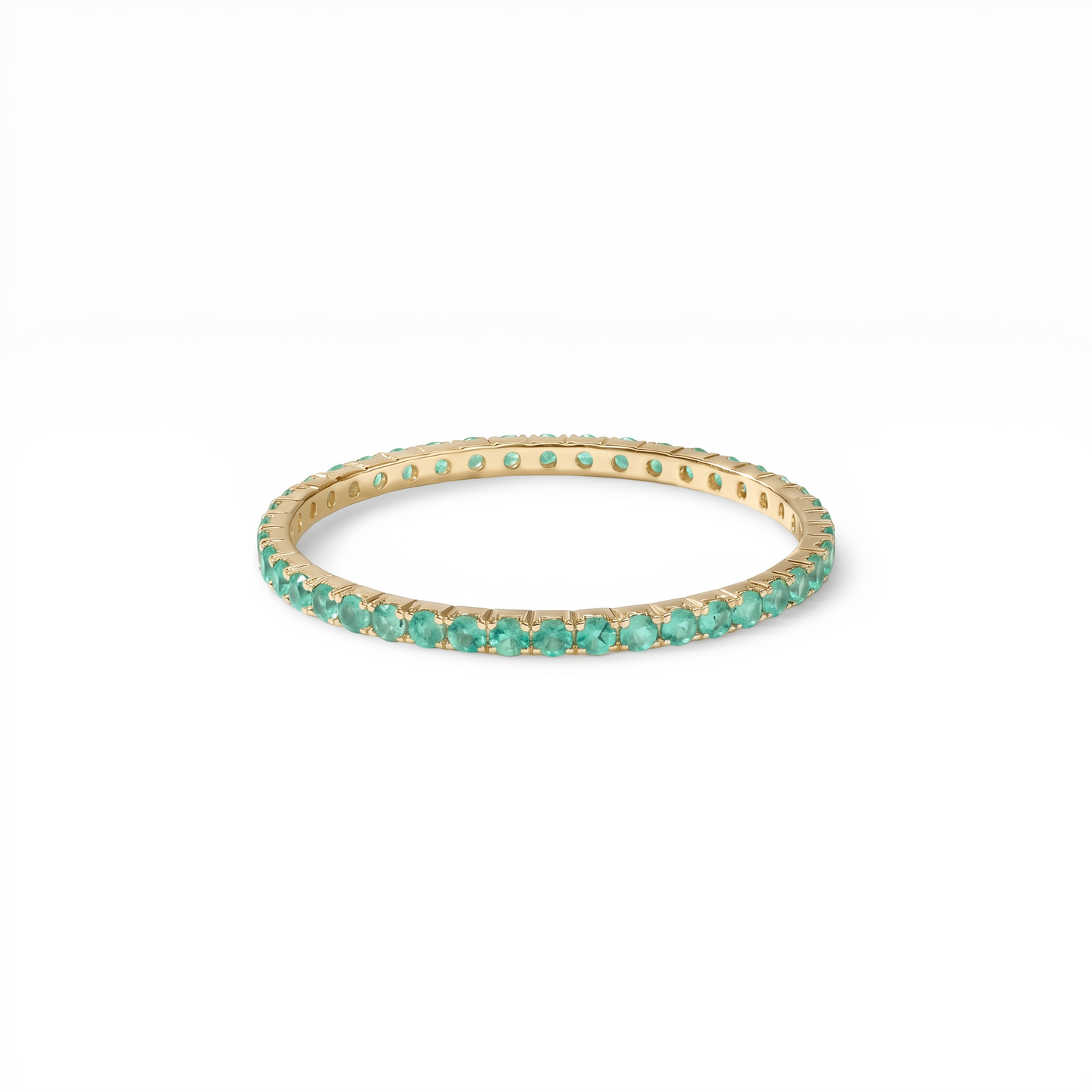 Linea Mini Ring – Colombian Green Emerald