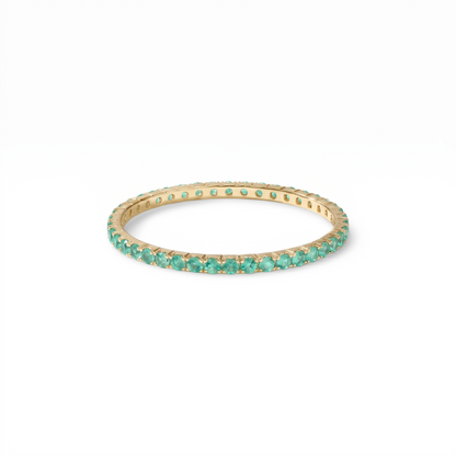 Linea Mini Ring – Colombian Green Emerald