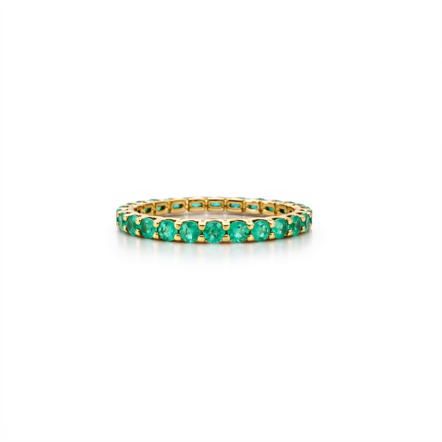 Linea Midi Ring – Colombian Green Emerald