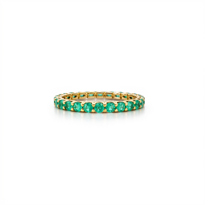 Linea Midi Ring – Colombian Green Emerald