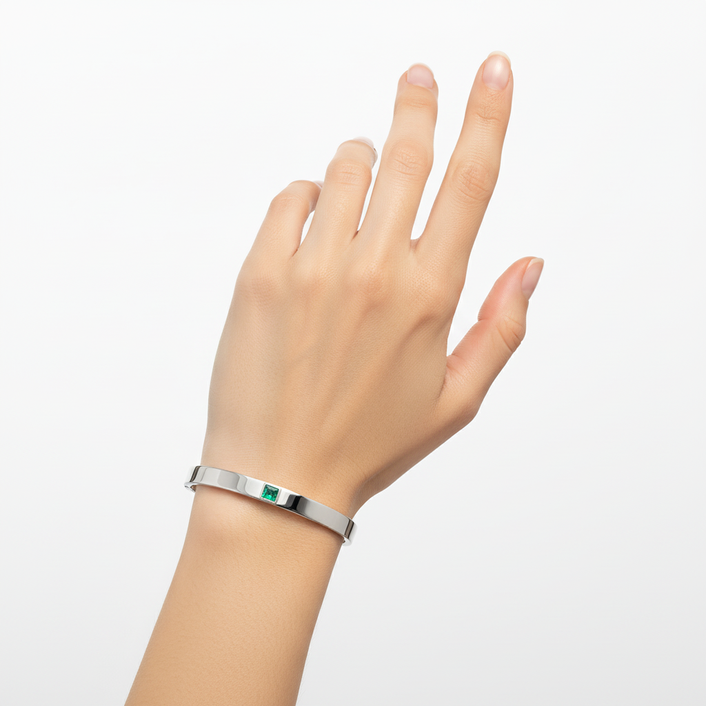 Aria Uno Elemental Bangle – Teal Blue Spinel