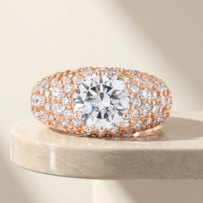 Juno Pavé Grand Dome Ring – White Diamond