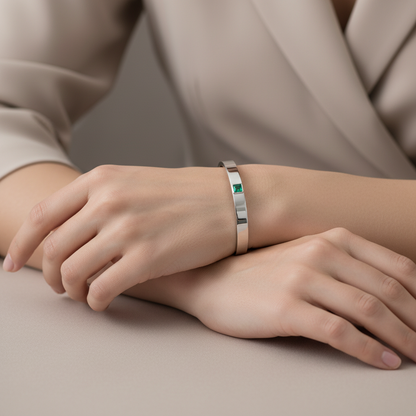 Aria Uno Elemental Bangle – Light Pink Sapphire