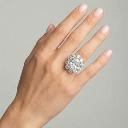 Velara Grand Halo Ring – White Diamond