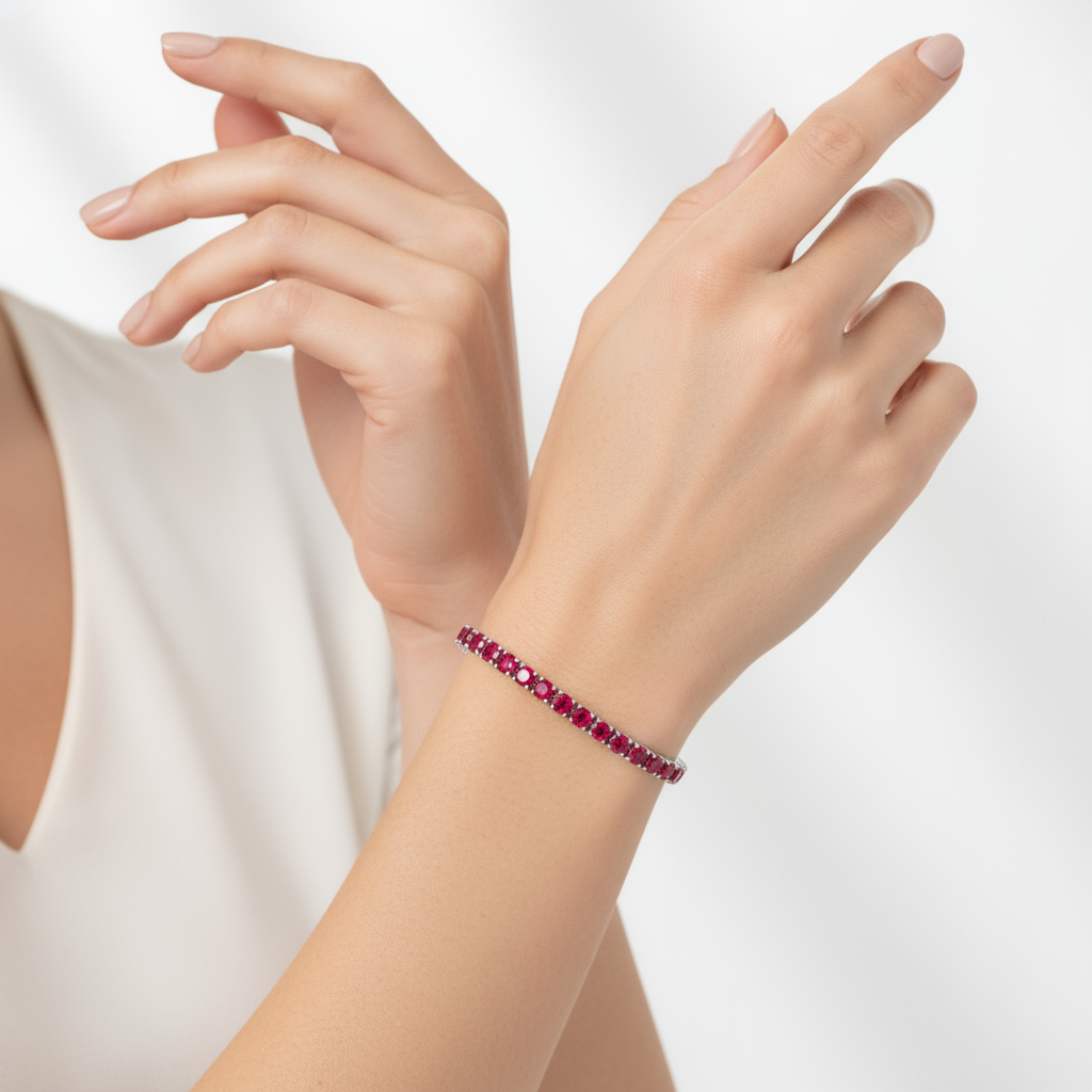 Juno Maxi Tennis Bracelet – Light Pink Sapphire