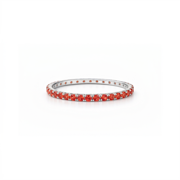 Linea Mini Ring – Orange Padparadscha Sapphire