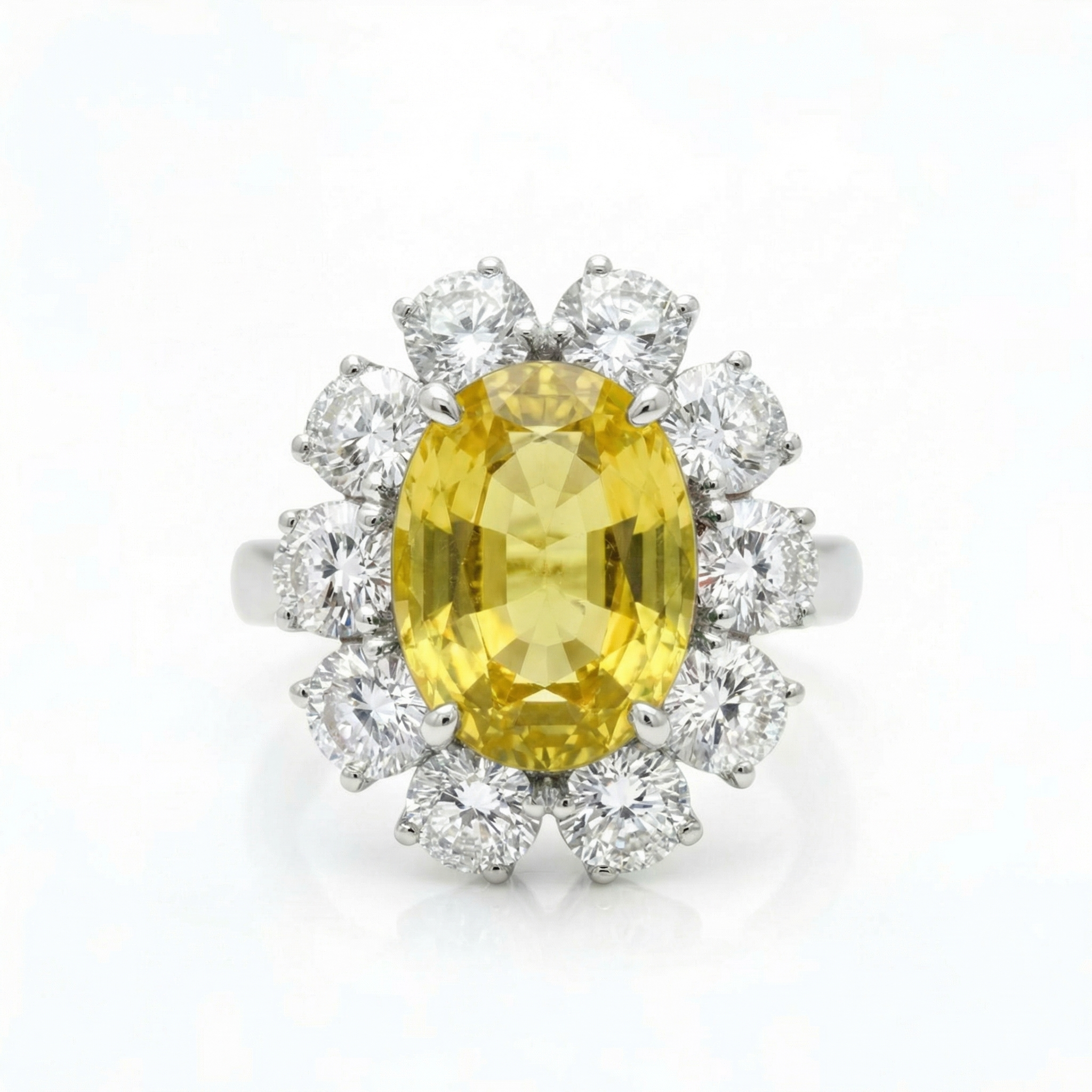 Velara Grand Halo Ring – Yellow Sapphire