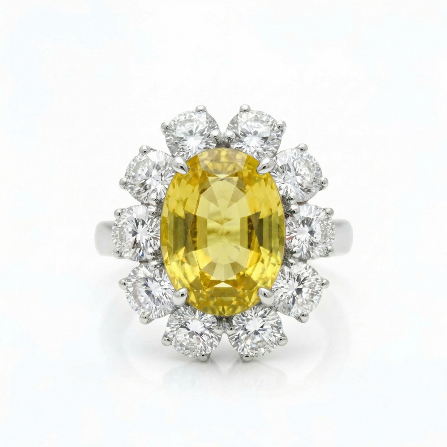 Velara Grand Halo Ring – Yellow Sapphire