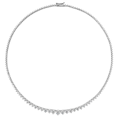 Juno Graduated Tennis Necklace 11.5ct – White Diamond