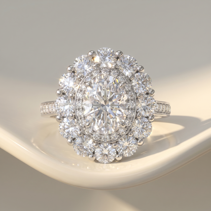 Velara Double Halo Ring – White Diamond
