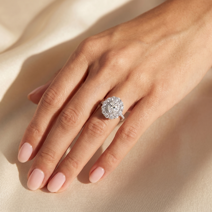 Velara Double Halo Ring – White Diamond