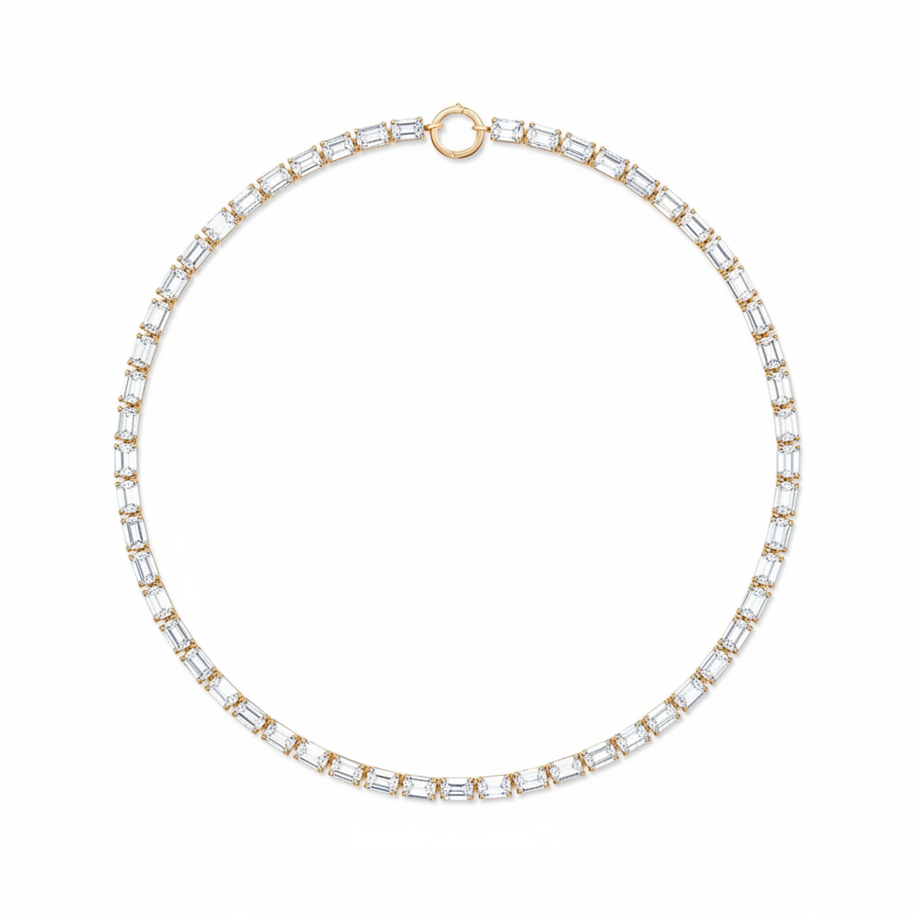 Nexus Tennis Necklace 40ct – White Diamond