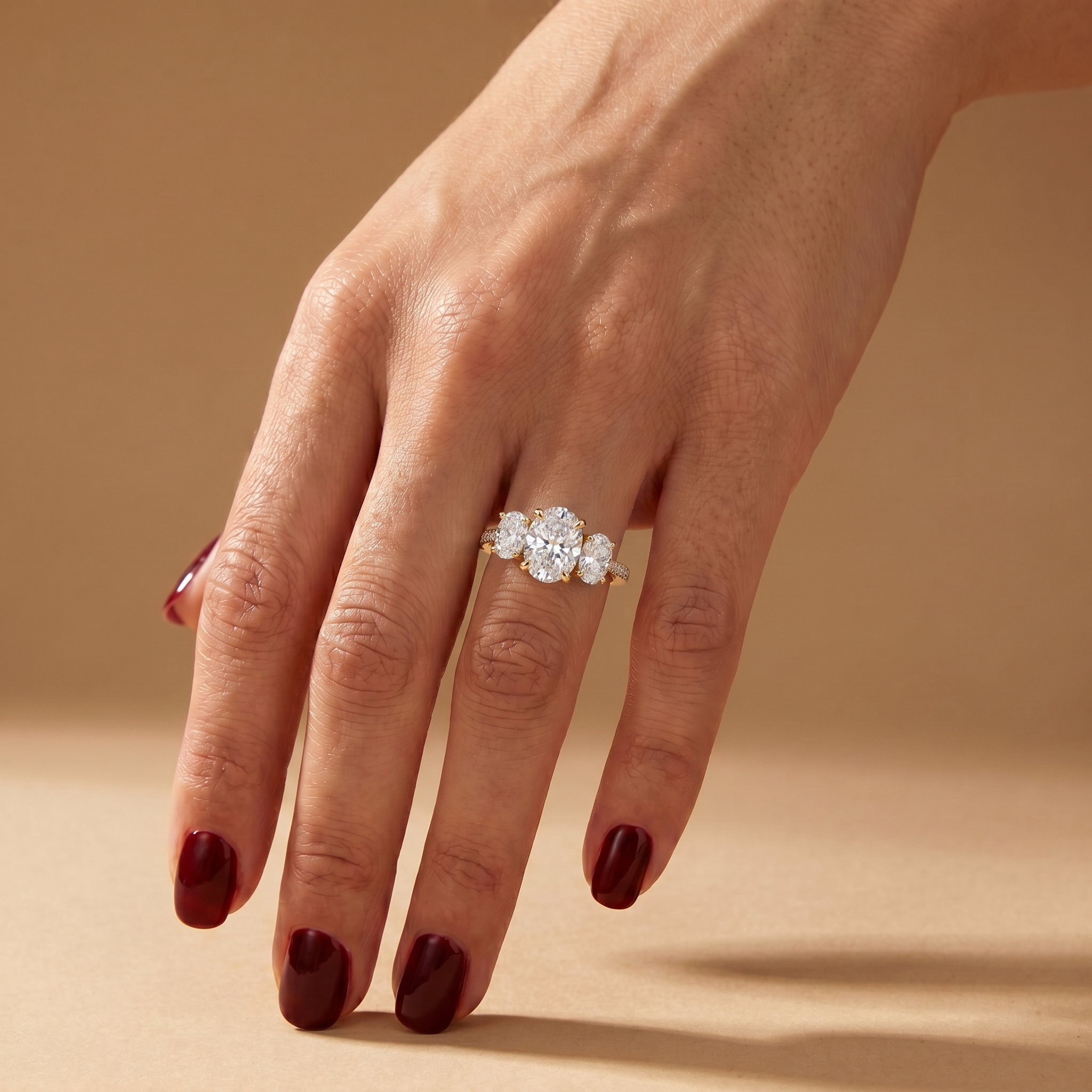 Velara Trilogy Pavé Ring – White Diamond