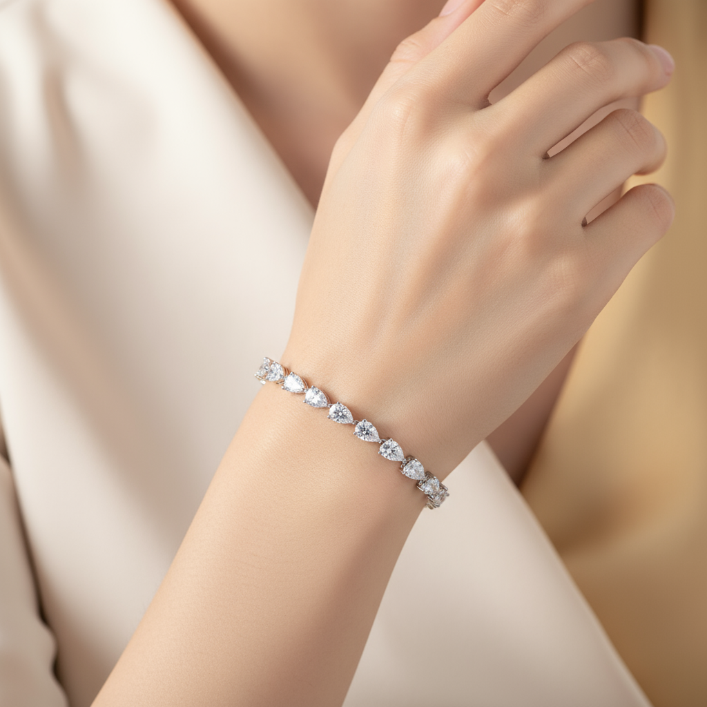 Nova Tennis Bracelet – White Diamond