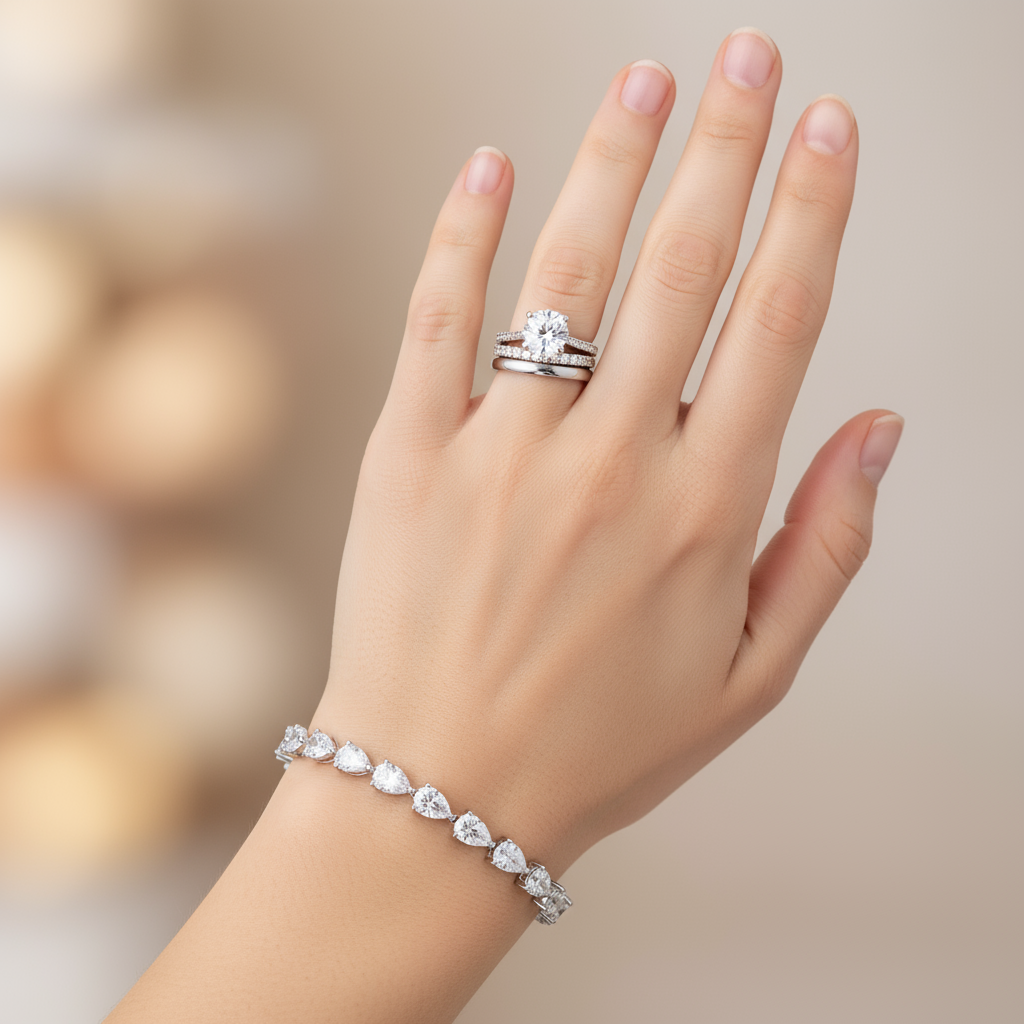 Nova Tennis Bracelet – White Diamond