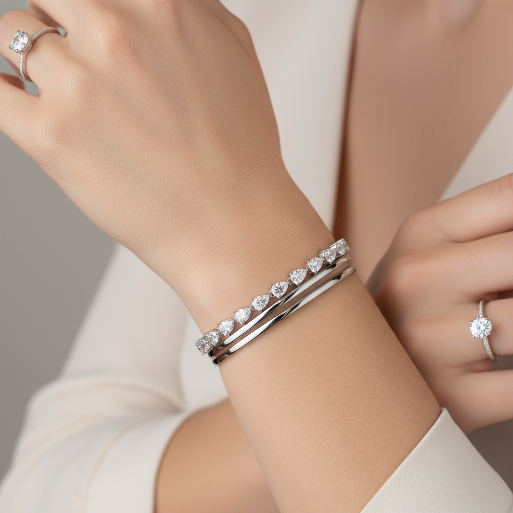 Nova Tennis Bracelet – White Diamond