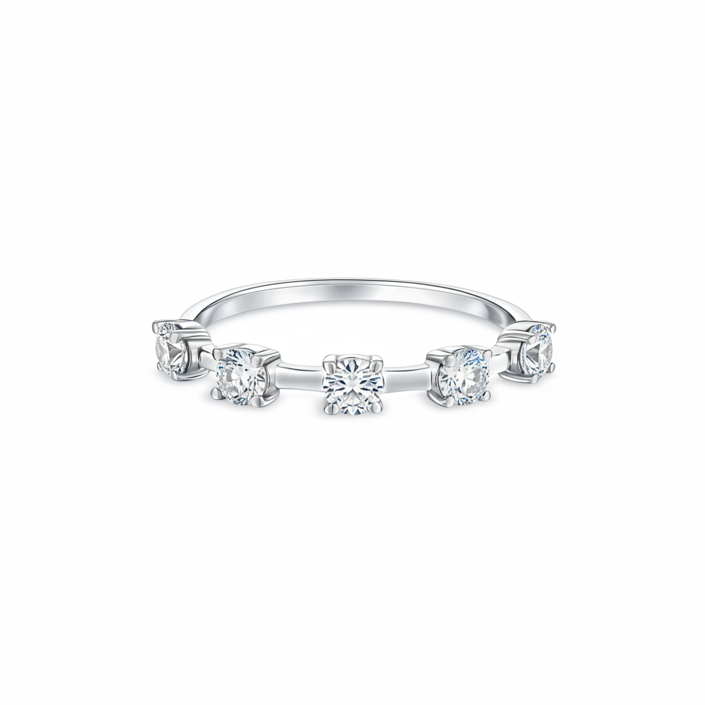 Linea Cinco Ring – White Diamond