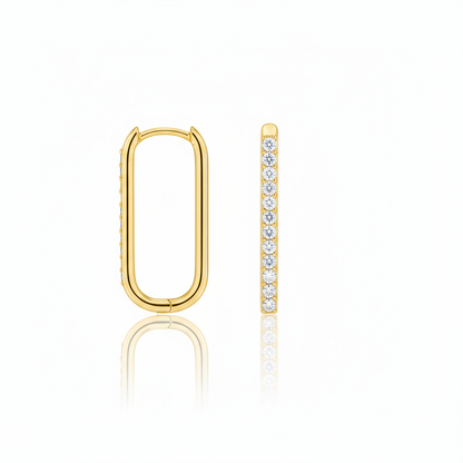 Linea Trace Earrings – White Diamond