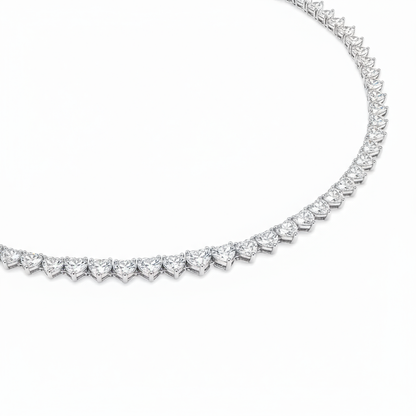 Amore Tennis Necklace 22ct – White Diamond