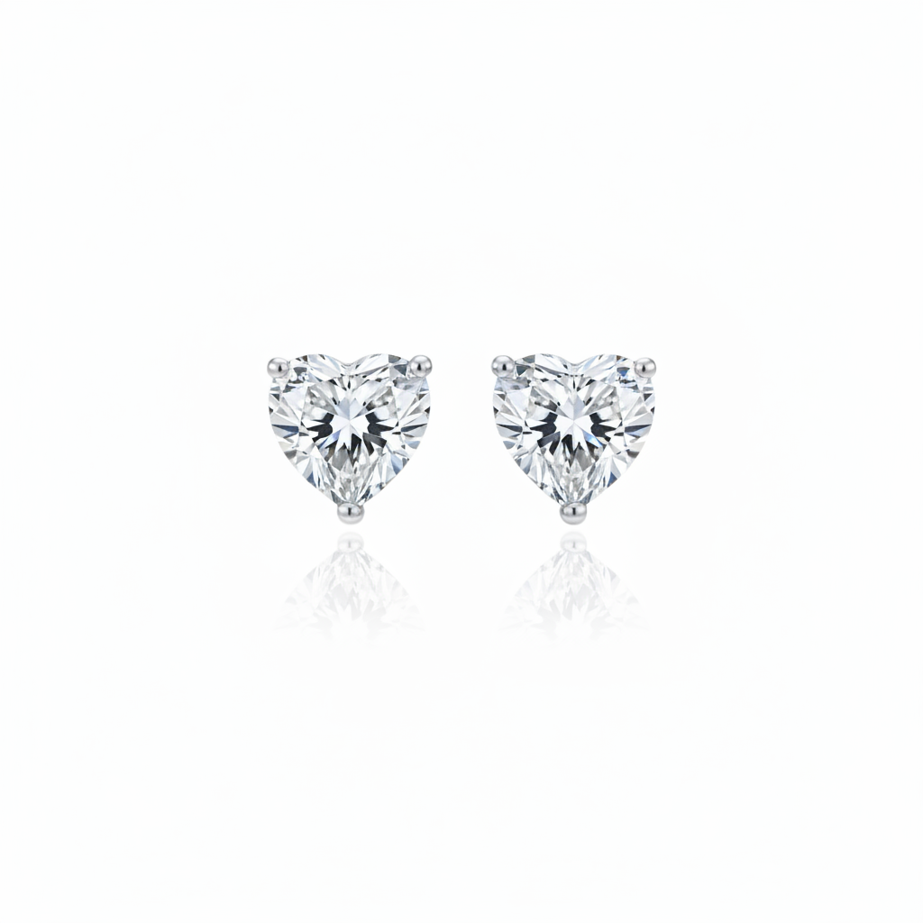 Amore Stud Earrings – White Diamond