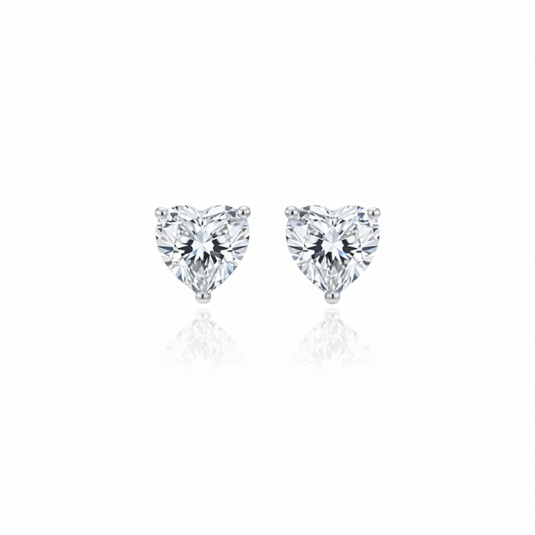Amore Stud Earrings – White Diamond