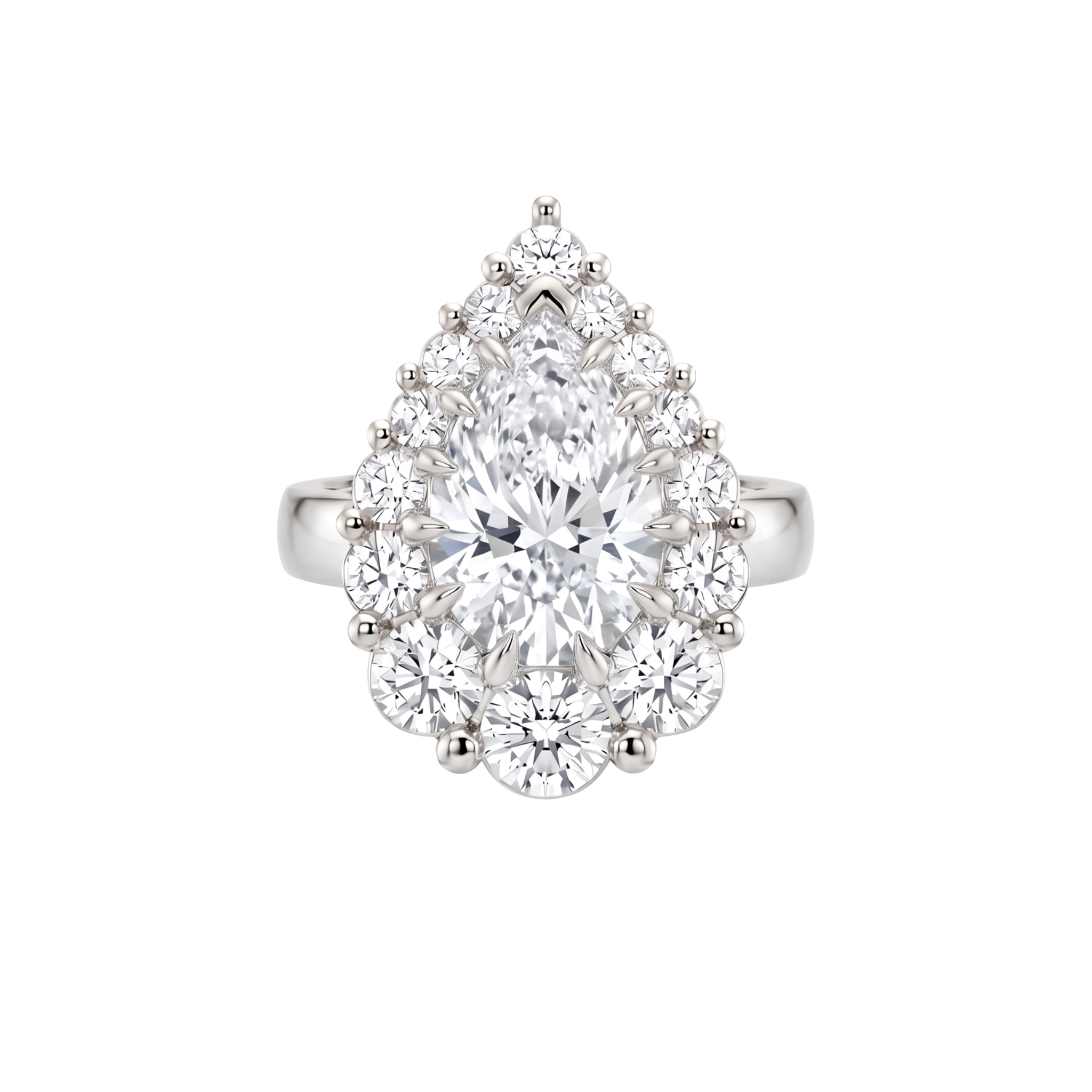 Nova Halo Ring – White Diamond