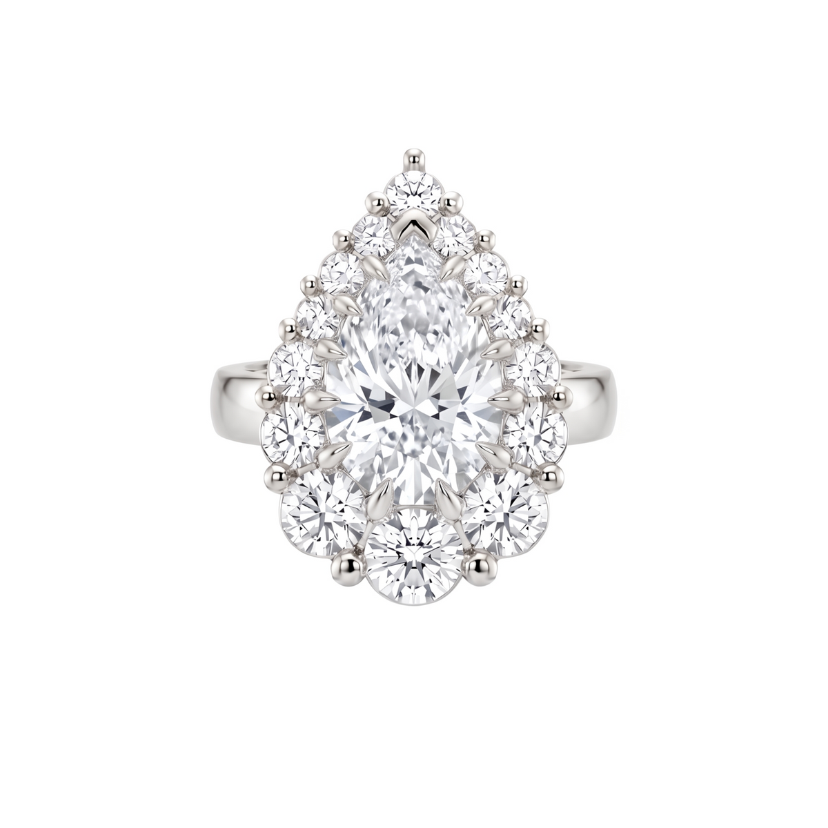 Nova Halo Ring – White Diamond