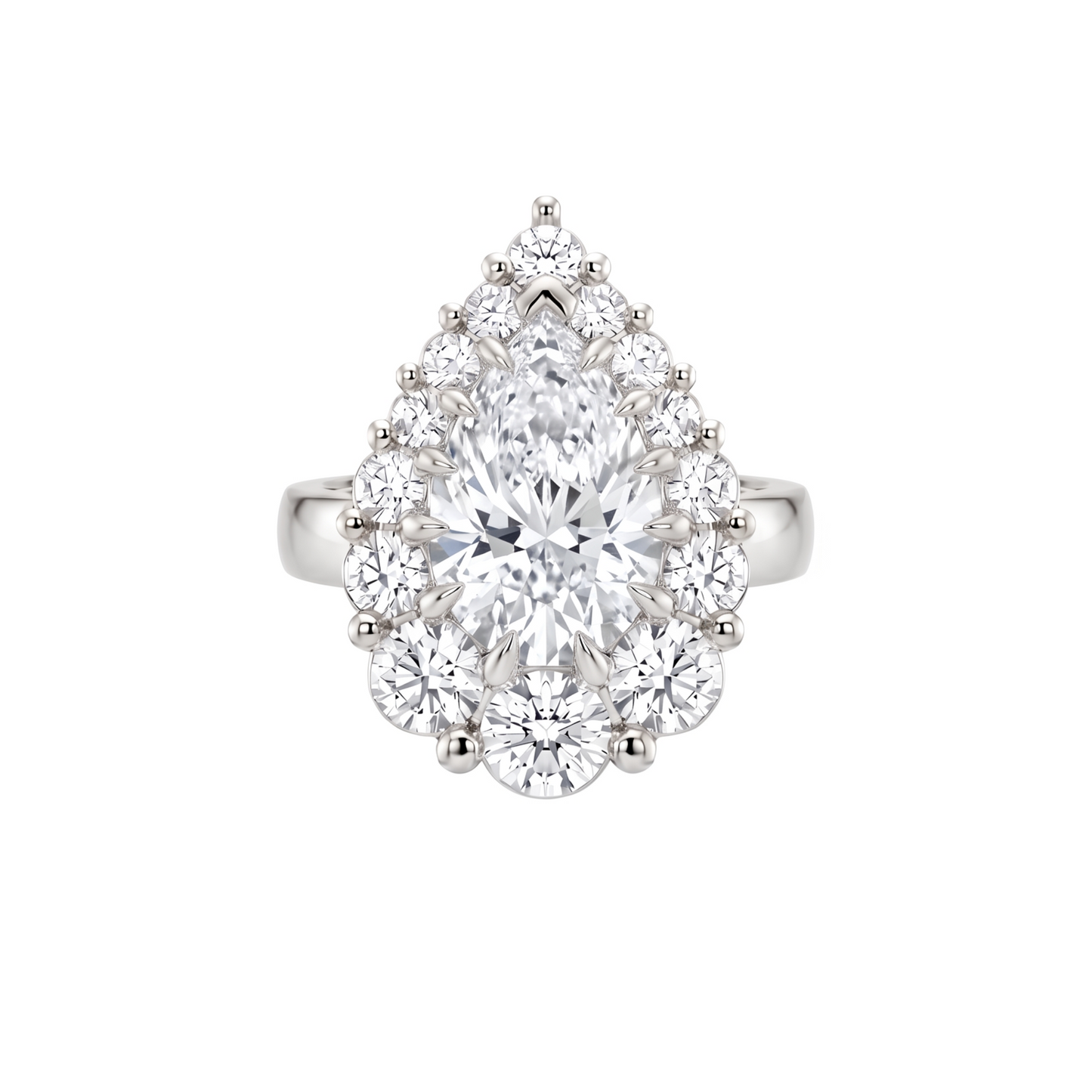 Nova Halo Ring – White Diamond