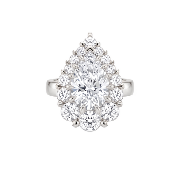 Nova Halo Ring – White Diamond