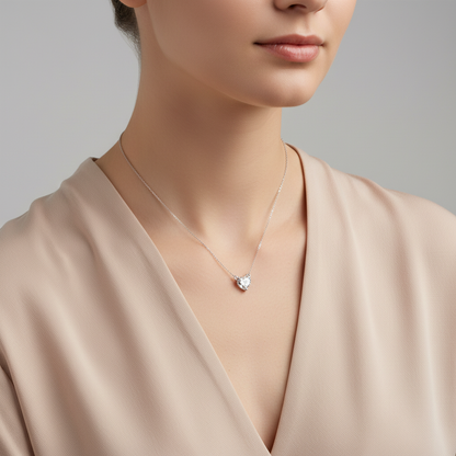 Amore Maxi Solitaire Necklace – White Diamond