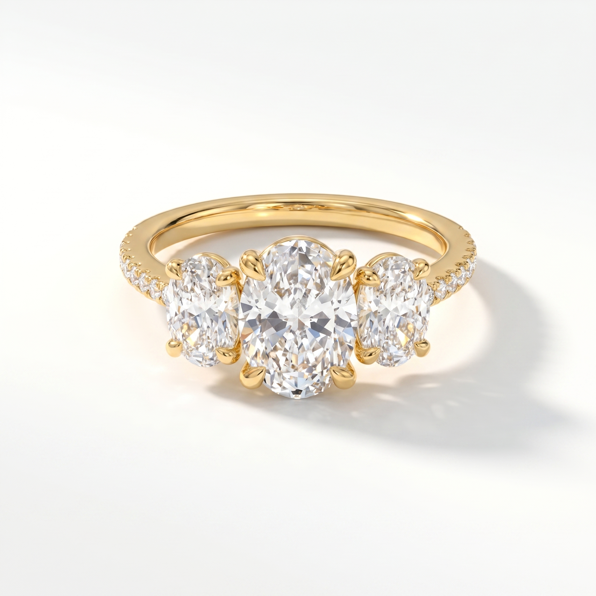 Velara Trilogy Pavé Ring – White Diamond