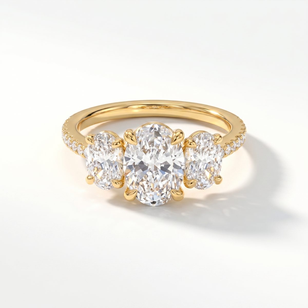 Velara Trilogy Pavé Ring – White Diamond