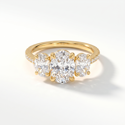 Velara Trilogy Pavé Ring – White Diamond