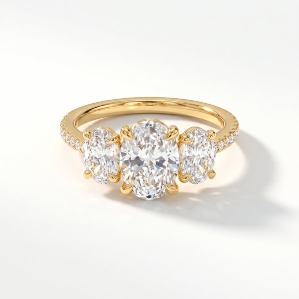 Velara Trilogy Pavé Ring – White Diamond