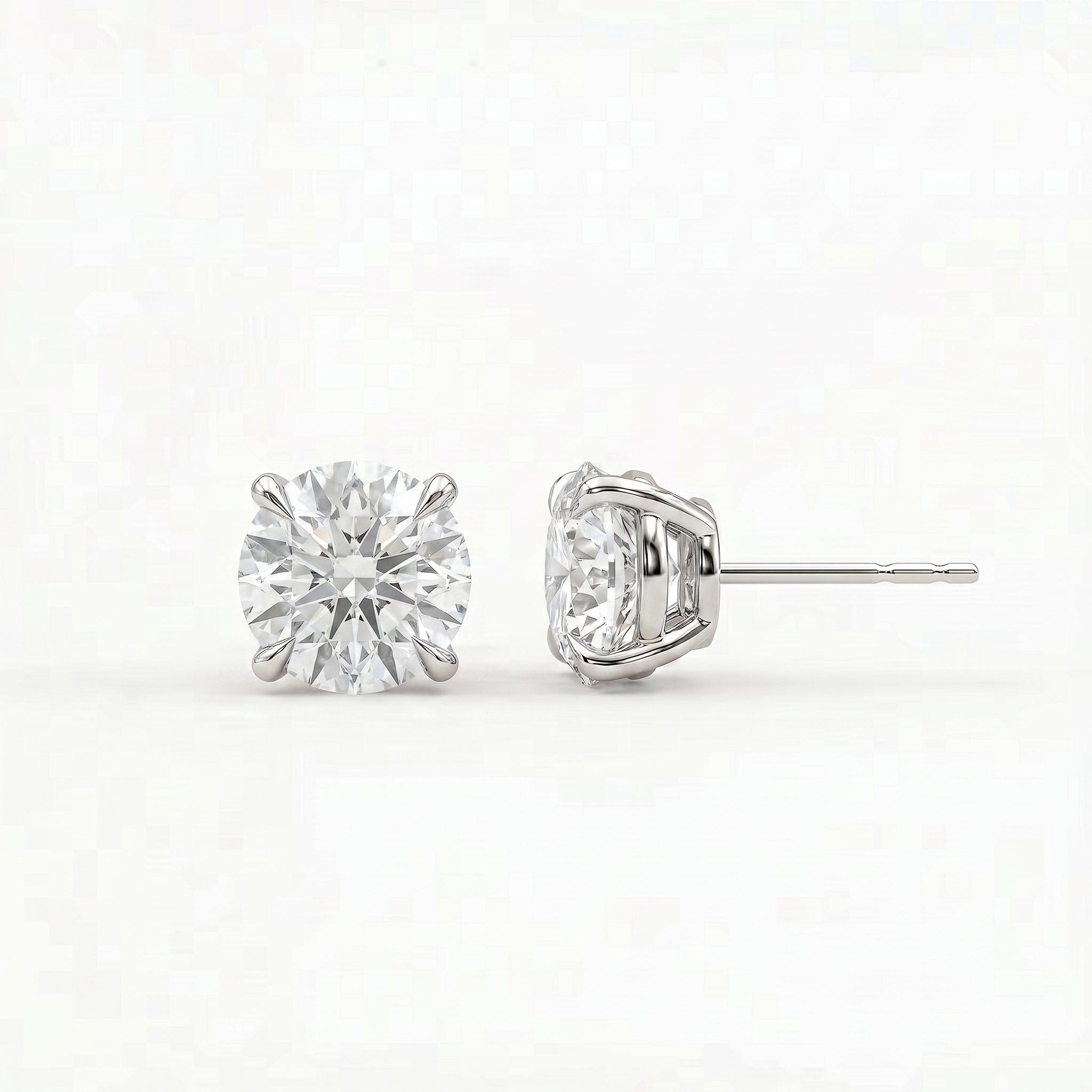 Juno Stud Earrings – White Diamond