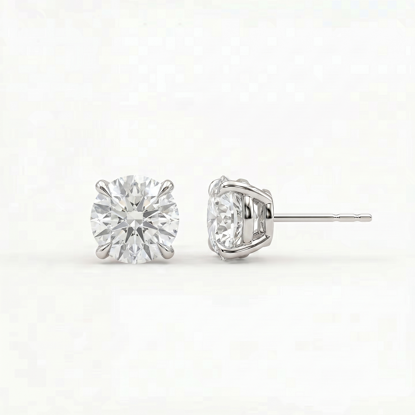 Juno Stud Earrings – White Diamond