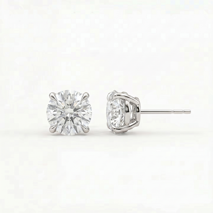 Juno Stud Earrings – White Diamond