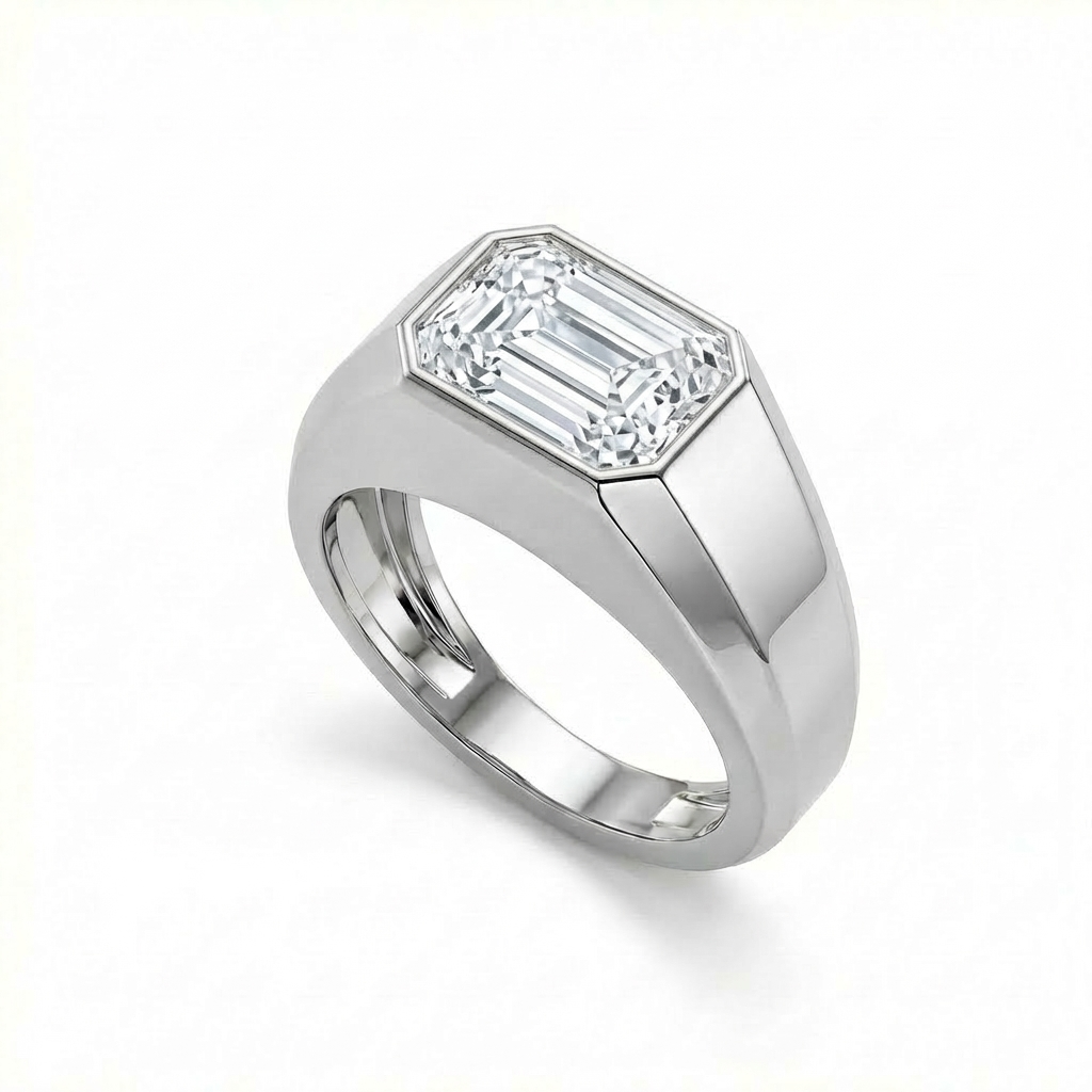 Nexus Signet Ring – White Diamond