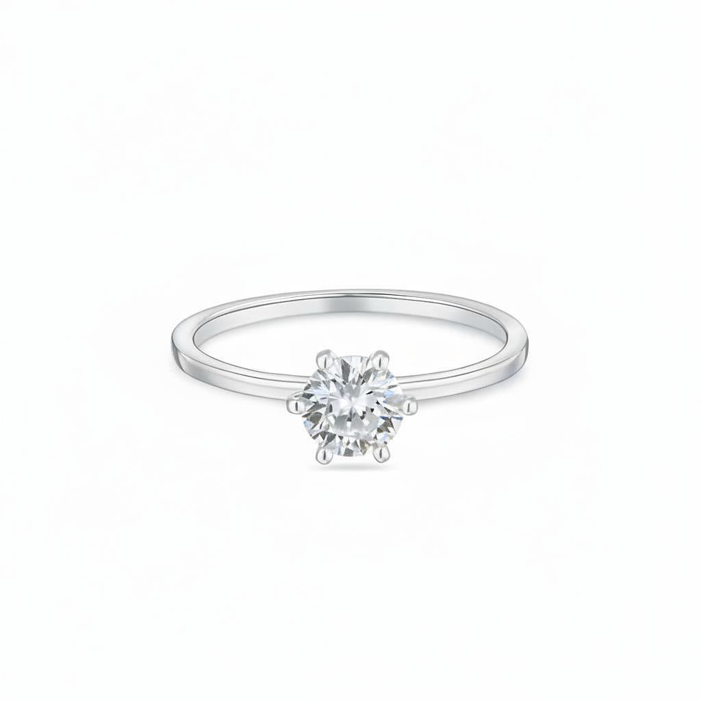 Juno Solitaire Ring – White Diamond