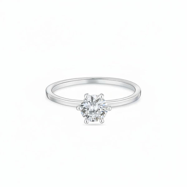 Juno Solitaire Ring – White Diamond