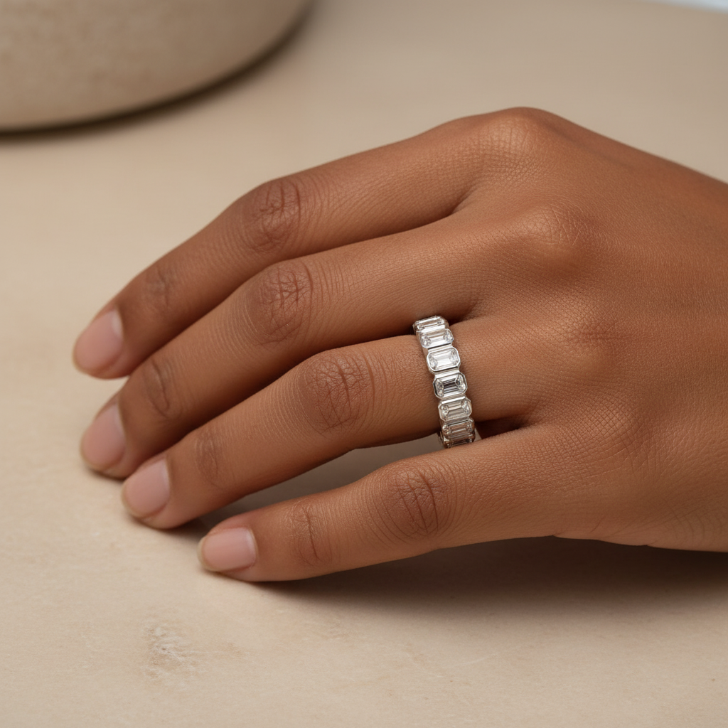 Nexus Vertical Eternity Ring – White Diamond