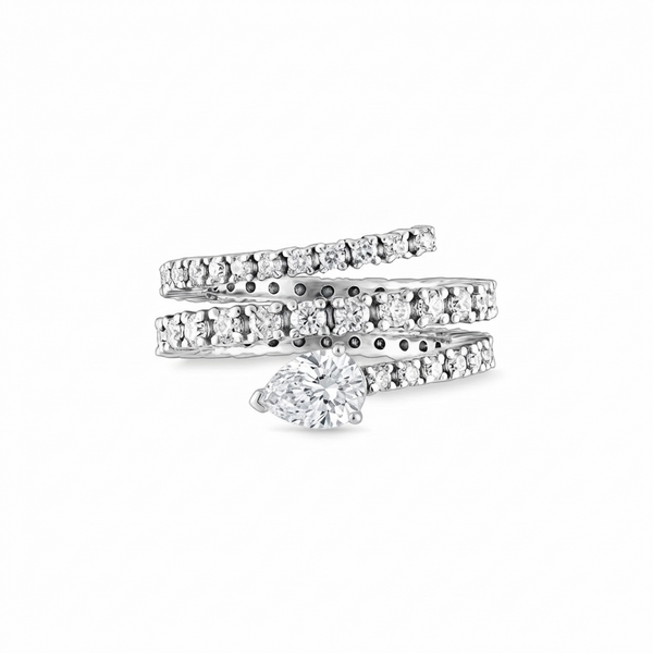 Nova Serpent Ring – White Diamond