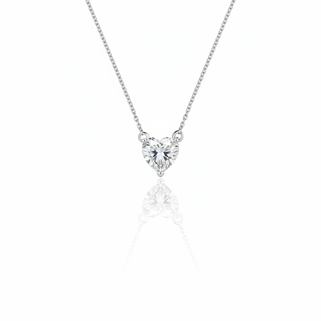 Amore Mini Solitaire Necklace – White Diamond