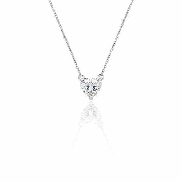 Amore Mini Solitaire Necklace – White Diamond