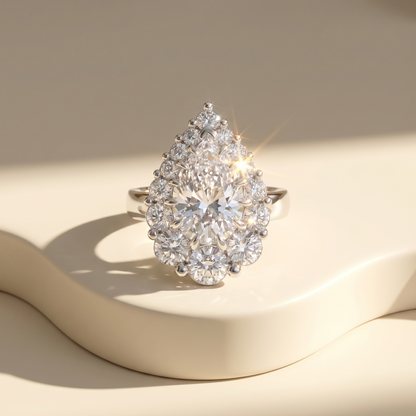 Nova Halo Ring – White Diamond