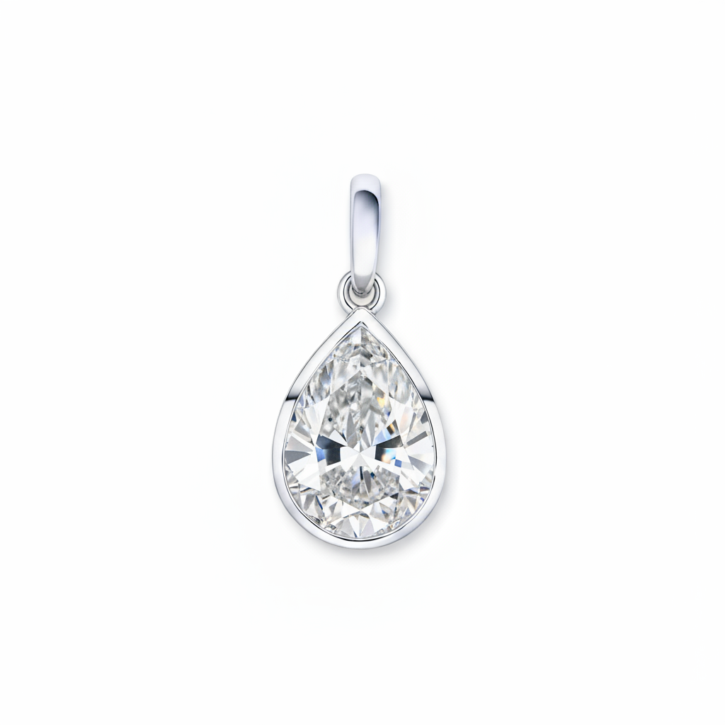 Nova Bold Solitaire Pendant – White Diamond