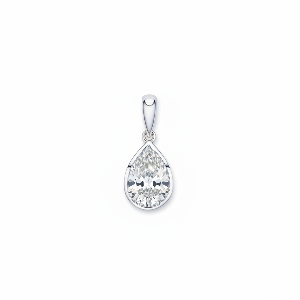 Nova Frame Pendant – White Diamond